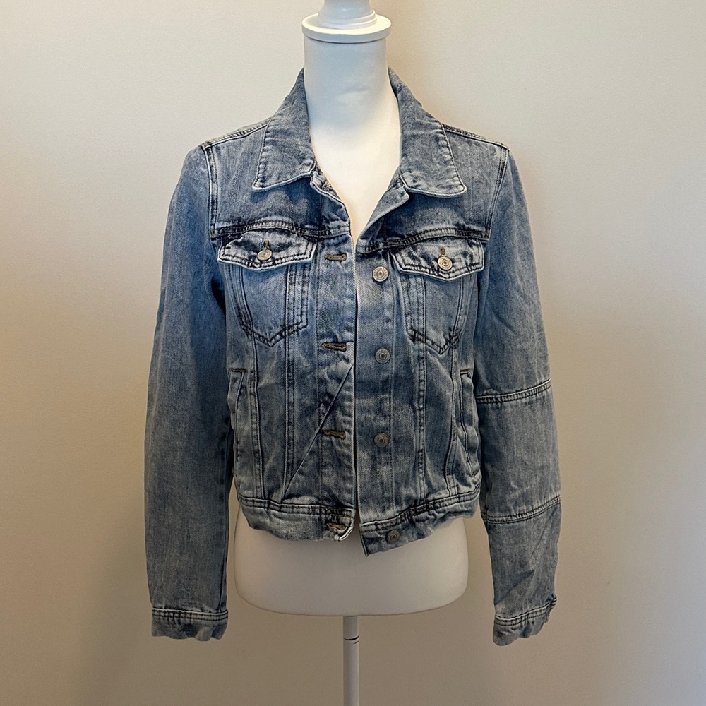 Free People Light Blue Jean Jacket